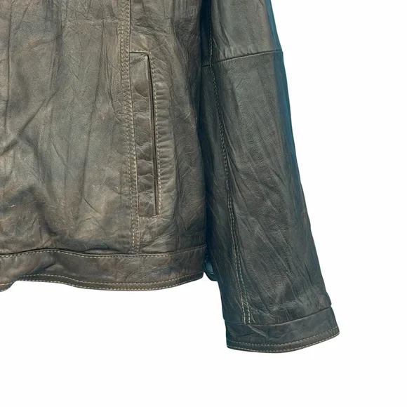 Tommy Bahama Dark Brown Leather Jacket